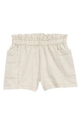 Bonpoint Kids' Nougat Paperbag Waist Cotton Shorts in 009B Puce