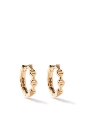Hoorsenbuhs - Tri-link 18kt Gold Huggie Earrings - Womens - Yellow Gold
