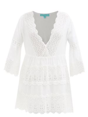 Melissa Odabash - Vanessa Lace And Cotton-voile Coverup Dress - Womens - White