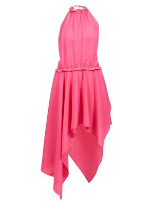 JW Anderson - Asymmetric Halterneck Dress - Womens - Pink