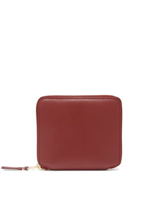 Comme Des Garçons Wallet - Leather Zip Wallet - Womens - Red
