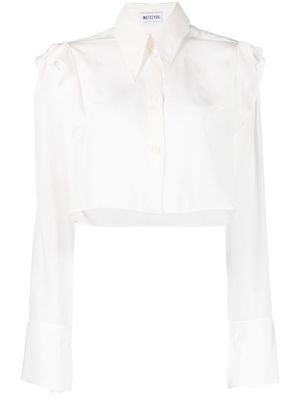Maticevski silk ruffle-detail blouse - White