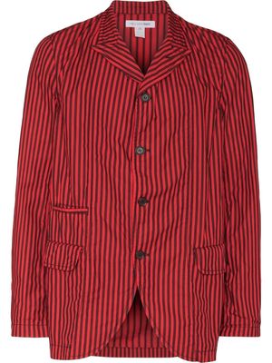 Comme Des Garçons Shirt striped single-breasted blazer - Red