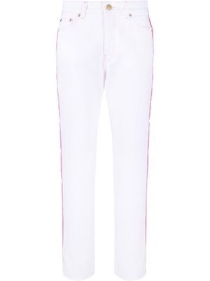 Chiara Ferragni side-logo straight-leg jeans - White