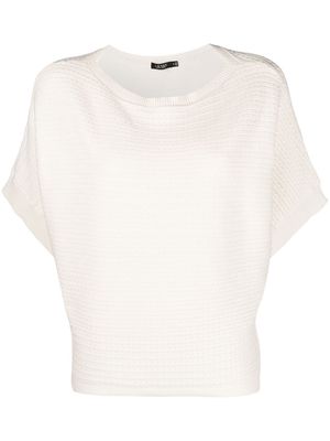 Lauren Ralph Lauren short-sleeve cable-knit top - Neutrals