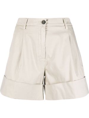 Fay high-waisted tailored shorts - Neutrals