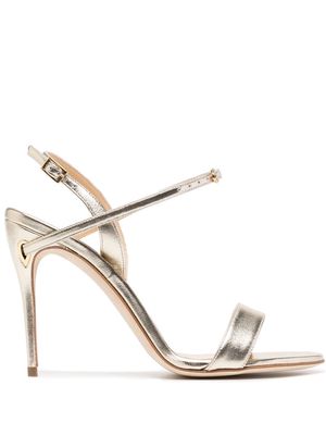 Jennifer Chamandi Tommaso 105mm heeled sandals - Gold