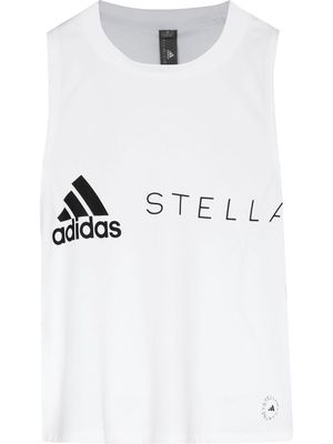 adidas by Stella McCartney logo-print tank top - White