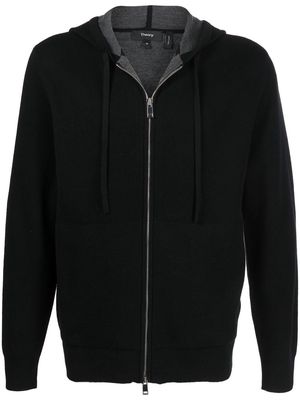 Theory logo drawstring hoodie - Black