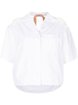Nº21 cold-shoulder shirt - White