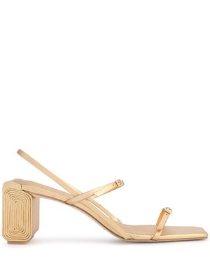Cult Gaia Gigi stacked-heel sandals - Gold