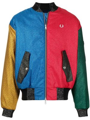 Charles Jeffrey Loverboy colour-block zipped bomber jacket - Blue