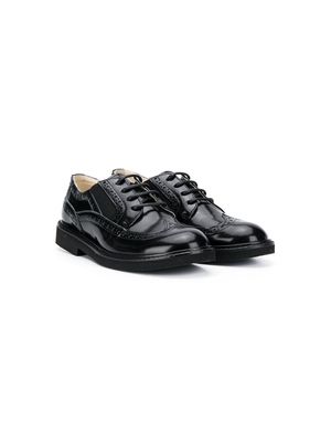 Montelpare Tradition patent round-toe brogues - Black