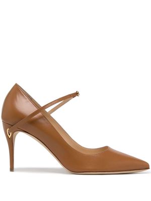 Jennifer Chamandi Lorenzo 85mm heeled pumps - Brown