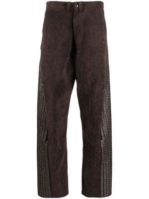 Duran Lantink corduroy straight-leg trousers - Brown