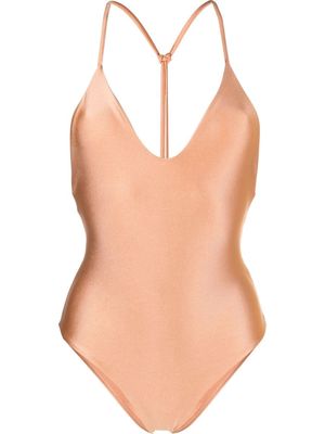 JADE Swim T-strap shimmer swimsuit - Orange