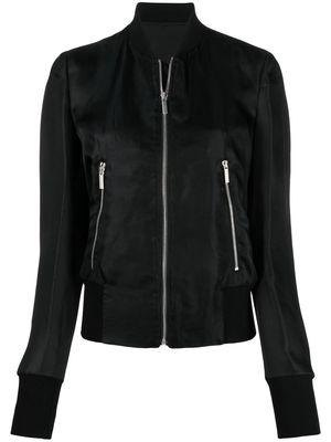 SAPIO zipped fitted bomber jacket - Black