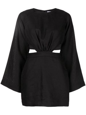 BONDI BORN Komodo organic-linen dress - Black
