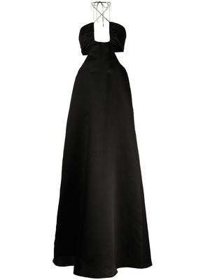 Rosetta Getty cut-out silk maxi dress - Black