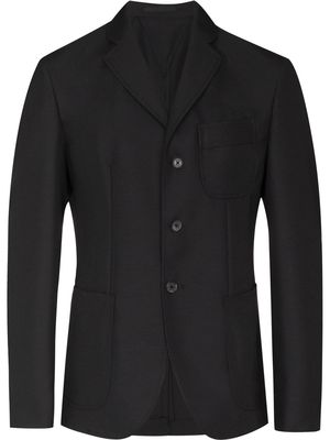 Versace single-breasted cotton blazer - Black
