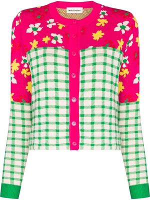 Molly Goddard jacquard knitted cardigan - Pink