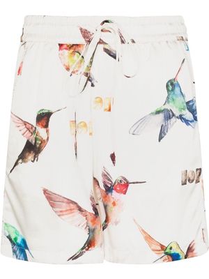 Nahmias Hummingbird-print bermuda shorts - Neutrals