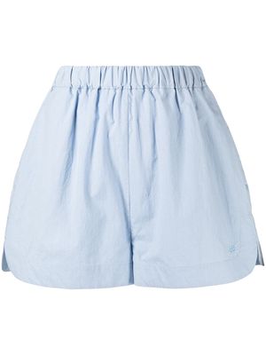 BONDI BORN elasticated cotton shorts - Blue
