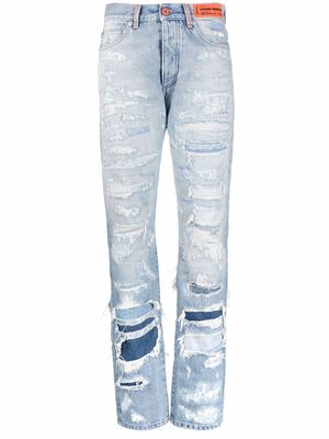 Heron Preston super distressd jeans - Blue