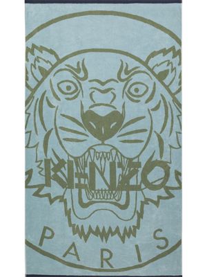 Kenzo Tiger Head motif towel - Blue