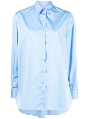 Finamore 1925 Napoli long-sleeved cotton shirt - Blue