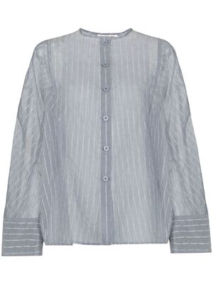 Low Classic collarless T-pattern shirt - Blue
