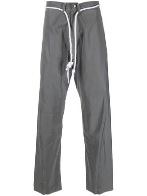 Duran Lantink reflective-effect drawstring trousers - Grey