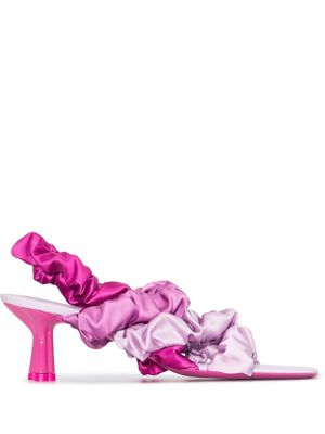 Amy Crookes Mini ruffled 65mm slingback sandals - Pink