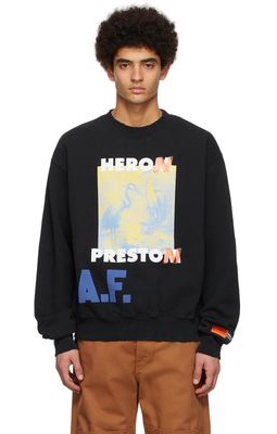 Heron Preston Black Cotton Sweatshirt