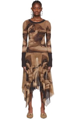 Jean Paul Gaultier SSENSE Exclusive Tan Tulle Midi Dress