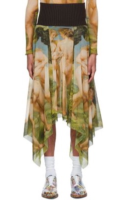 Jean Paul Gaultier SSENSE Exclusive Multicolor Nylon Midi Skirt