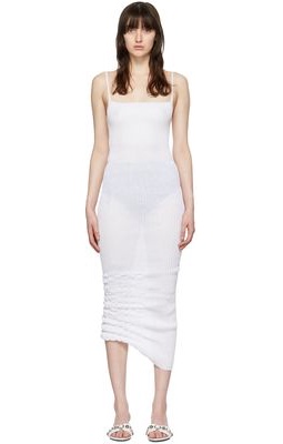 a. roege hove White Cotton Midi Dress