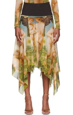 Jean Paul Gaultier SSENSE Exclusive Multicolor Tulle Midi Skirt