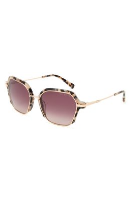 TED BAKER LONDON 55mm Gradient Square Sunglasses in Gold