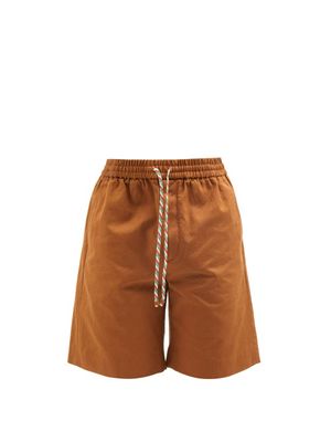 Gucci - Logo-print Cotton-drill Shorts - Mens - Dark Brown