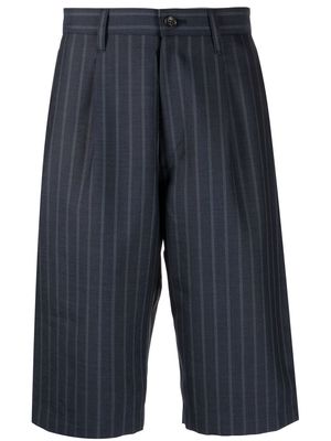 Junya Watanabe MAN pinstripe Bermuda shorts - Blue