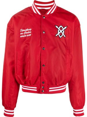 Daily Paper rear logo-print bomber jacket - Red