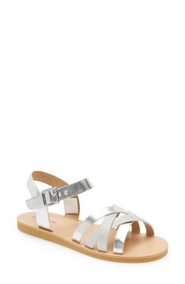 NORDSTROM Sienna Ankle Strap Sandal in Silver Metallic