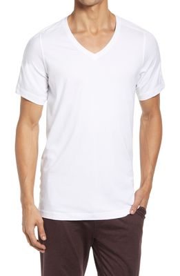 Mack Weldon 18-Hour Jersey V-Neck T-Shirt in Bright White