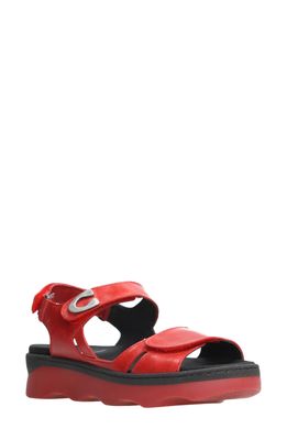 Wolky Medusa Sandal in Red Reflex Leather