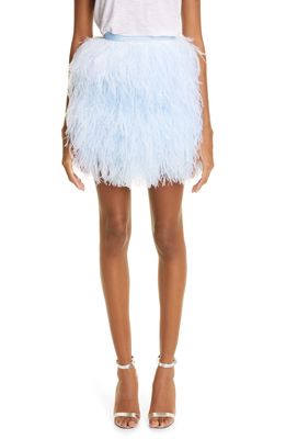 Brandon Maxwell The Feather Miniskirt in Powder Blue