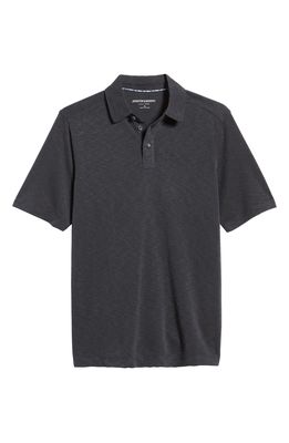 Johnston & Murphy Slub Modal Blend Polo in Black