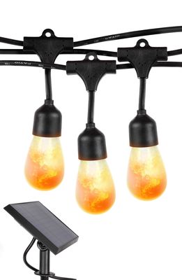 Brightech Ambience Solar Flame Outdoor String Lights in Black