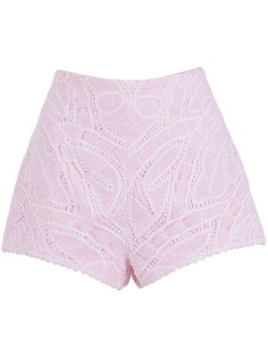 Martha Medeiros Bia embroidered mini shorts - Pink
