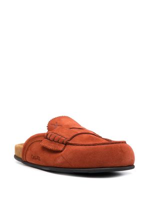 college slip-on suede slippers - Orange